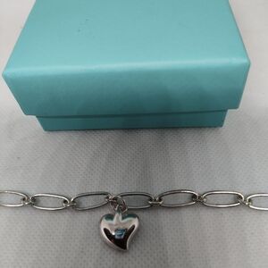 Tiffany & Co. Full Heart Elsa Peretti Bracelet in Sterling Silver